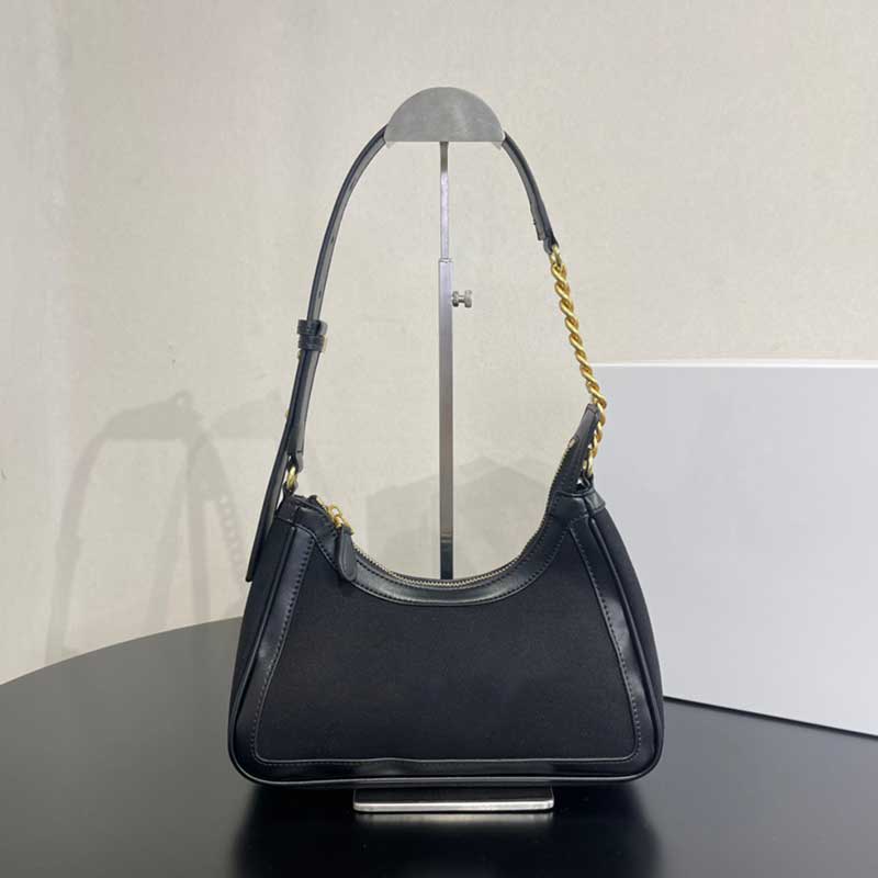 

Canvas B-Army bag with leather panels Luxury handbag Designer Chain and Leather Handle Underarm Shoulder Bags Zip Fastening Closure Purse