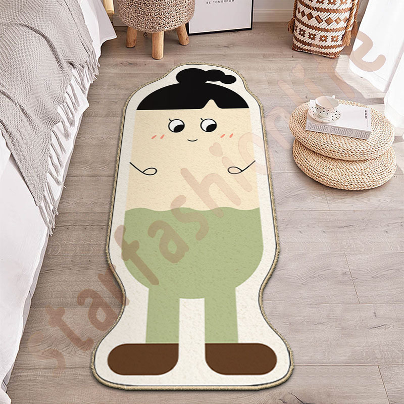 

Designer Blanket Carpets Cartoon Lovely Imitation Cashmere Carpet Bedroom Living room Long Bedside Carpet Shower Room Toilet Non-slip, Multi-color
