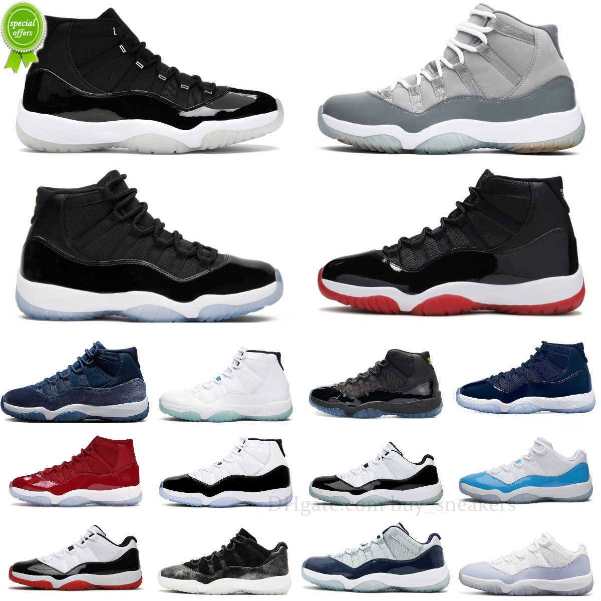 

2023 Basketball Shoes Woman Sneakers Mens Trainers High Concord Cool Grey Barons Legend Blue Low Playoffs Bred Cherry 11 11S, 1126