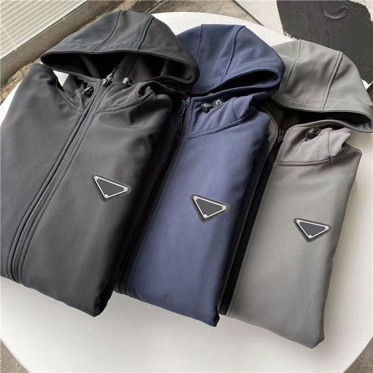 

PRAD1A Men's jackets Mens hoodie Designer Windbreaker rainproof jacket Sweater Printing Men coat shirt Quality Round Long Letter Sleeve Embroidery Top Pullover