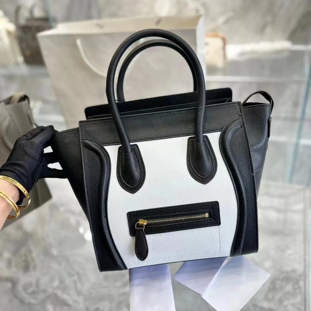 

Famous Classic Bags Genuine Leather LUGGAGE Smile tote weekend shopping beach Designers Cross Body Luxurys handbag fashion Clutch Shoulder basket top handle bags, Green