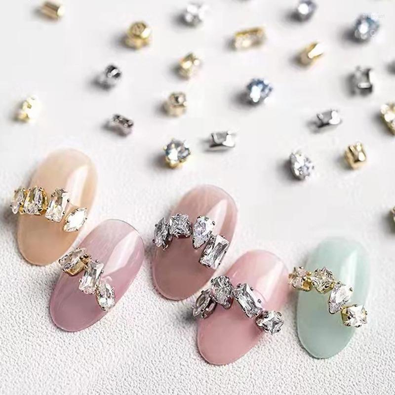

Nail Art Decorations 2022 Claw Diamond Silver/Gold Water Drop Horse Eye Zircon Jewelry Tiny Square Crystal Charms Rhinestone 20PCS/Bag