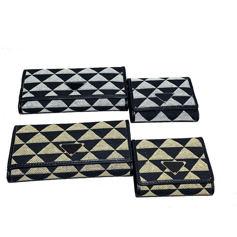 

P Brand Designer Card Holder Wallets for Women and Men Designers Clutch Wallet 3 fold Bag Ladies Cards Holders Pocket Coin Purse, Short gold