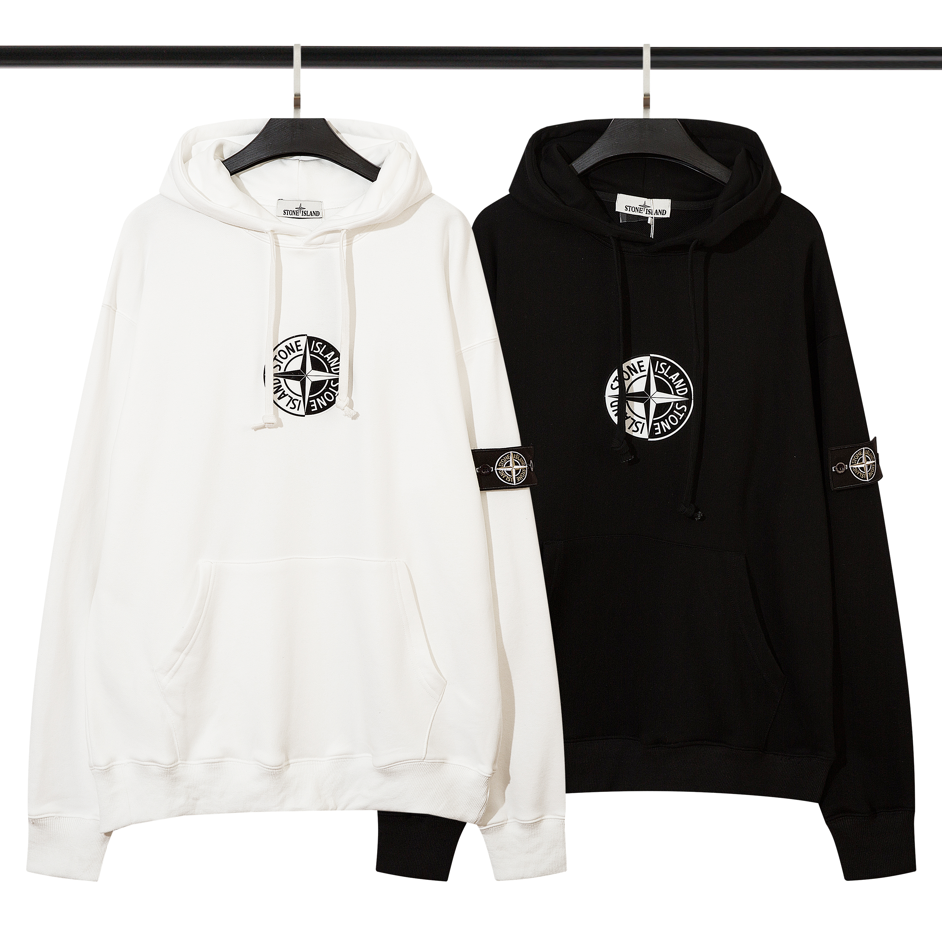 St0ne is-land boussole goutte à goutte en relief lâche pulls à capuche pull sweat pour les amoureux sweats à capuche 2 couleurs M-XXL #210