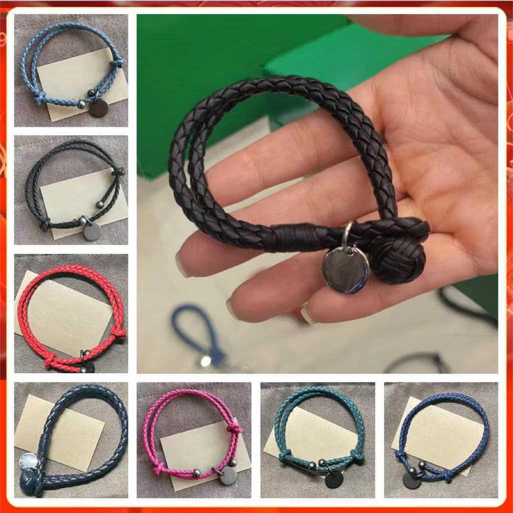 

Fashion Bangles bracelet for men women designer hand rope classic sheepskin woven bracelets mens and womens couples black bracelet gift