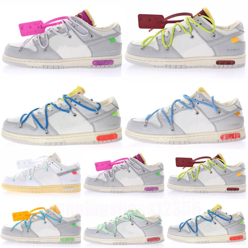 

2023 Designer OW x Casual Shoes Low Off Lot 01-50 Rubber White DuKs Green Strike Unc Mens Women Skate Tennis Trainers Sneakers Size 36-48 with box, Color 19