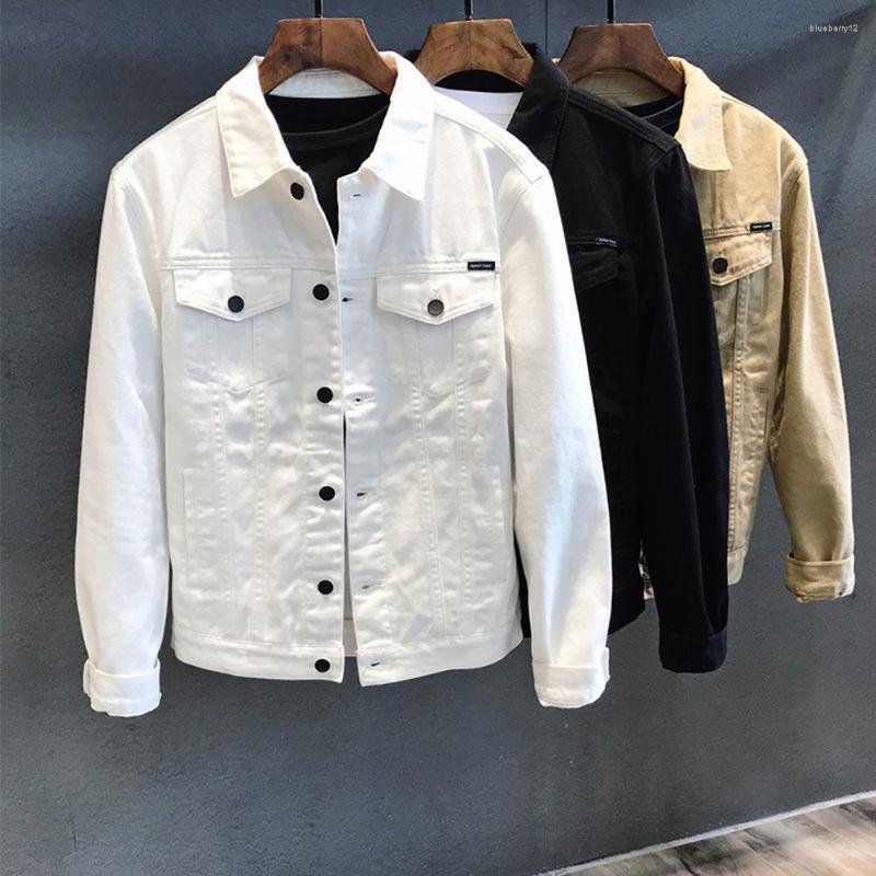 

Men' Jackets Men' Top Casual Slim White Jacket Workwear Denim, Black
