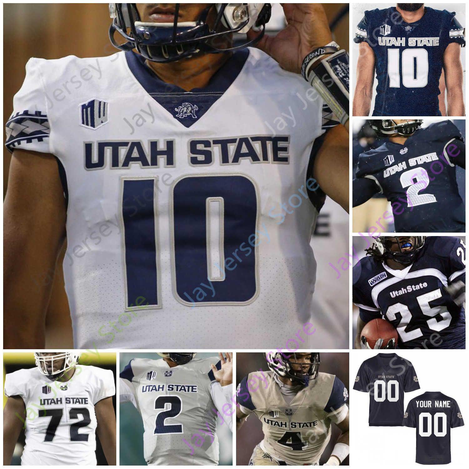 

Aggies Utah State Football Jerseys Football Jersey NCAA College Love Logan Bonner Tyler Jr. Robert Briggs Hunter Reynolds Cobbs Van Leeuwen, Navy iii