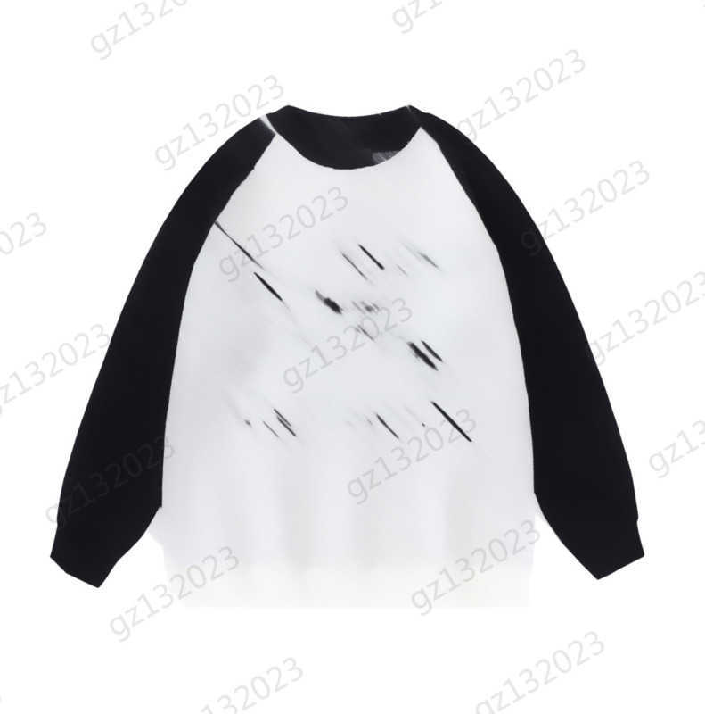 

Womens Sweaters Contrasting Colors Inserts Shoulder Long Sleeve Design Knitted Sweater Classic Crewneck Pullover Joker Knitwear Simple Fashion Women Clothes 197