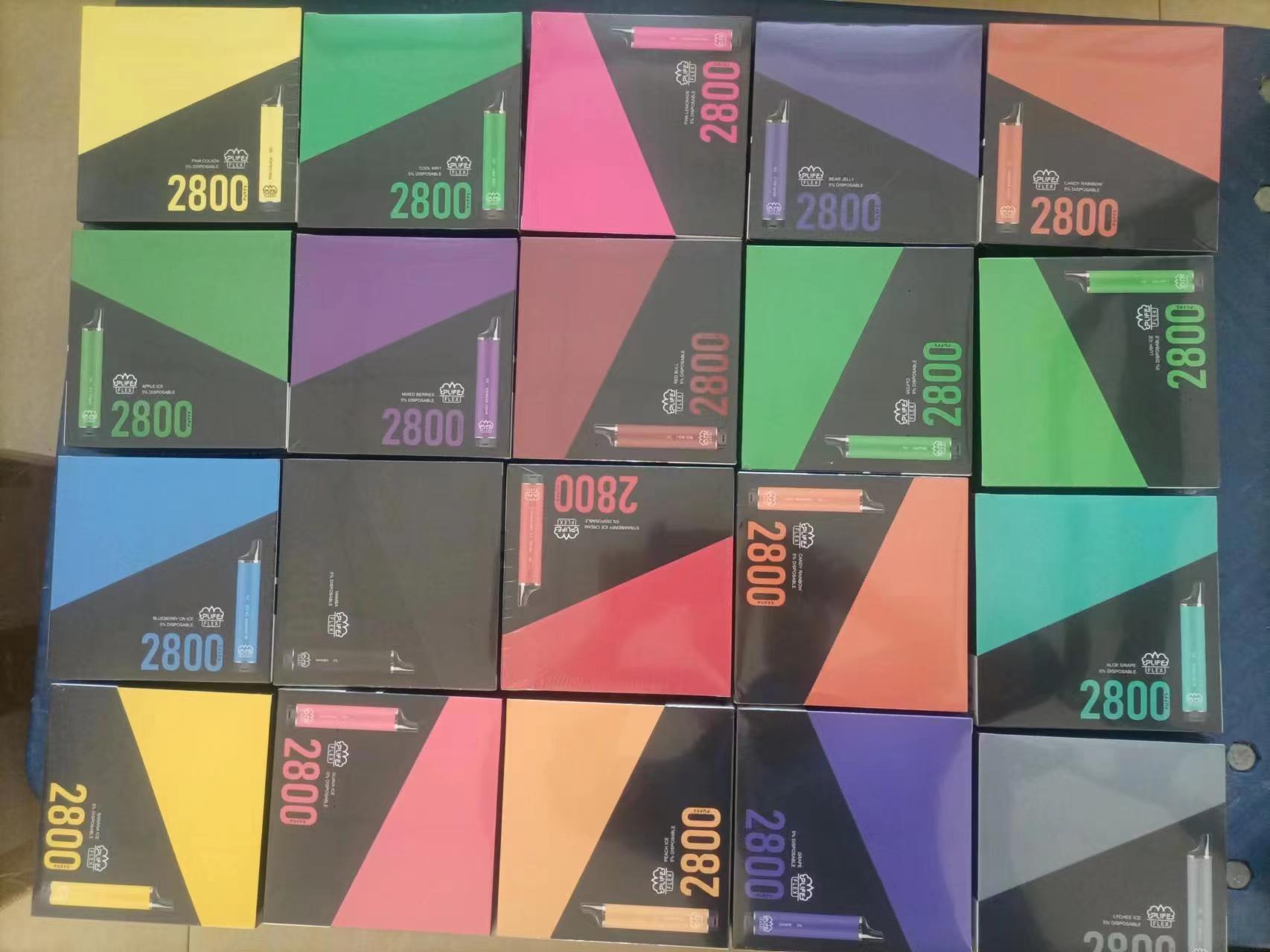 

Original EGIFTS Puff 2800 Flex Bars disposable Pod vape pen E Cigarette kits 2% 5% puffs 8ML prefilled 20 Colors VS Flow XXL Plus MAX Bang