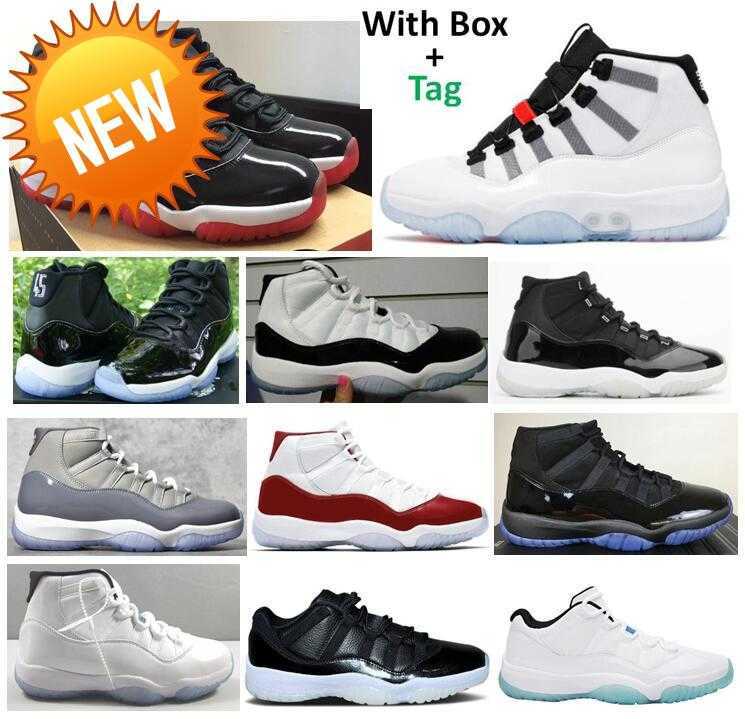 

NEW Real Carbon Fiber 11 11s Basketball Shoes Cherry Cool Grey Bred Space Jam Adapt White Jubilee 72-10 Concord Legend Blue Gym, Low cool grey