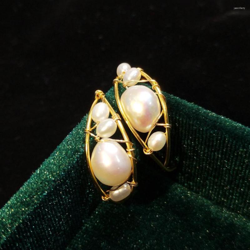 

Hoop Earrings Lii Ji Baroque Pearl 925 Sterling Silver Geometry 2022 Trendy Fashion Women Jewelry For Gift