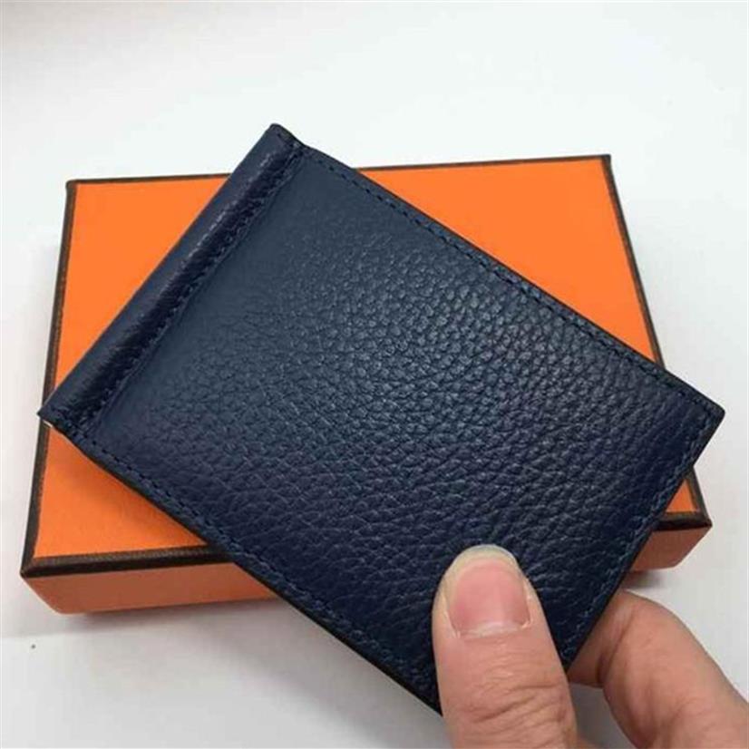 

Wallet for Credit Cards Mens Wallet Leather Genuine High Quality Wallets Card Holder Money Clip Men's Purse Small Vallet With239J, Blue