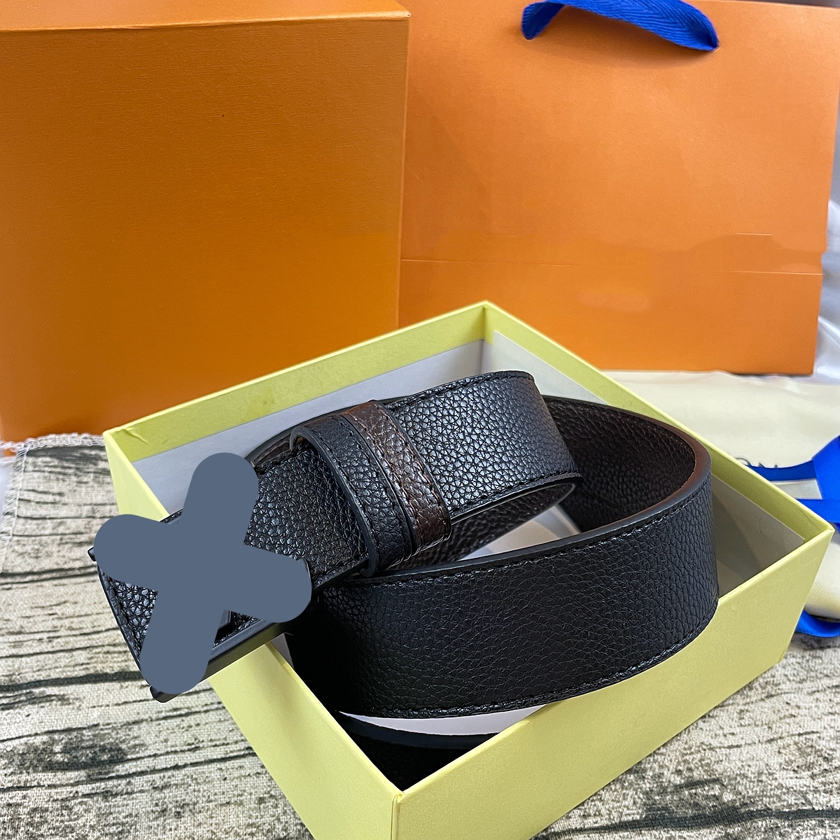 

2022 Smooth leather belt luxury belts designer for men big buckle male chastity top fashion mens wholesale 3.8cm 100 105 110 115 120 125 140 cm, Beige