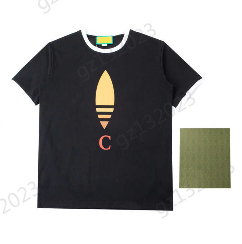 

Womens T-shirts Logo Printing Crew Neck Short Sleeve T-shirt Contrasting Colors Edges Loose Joker Tees Luxury Brand Spring Autumn Women Clothes 1970