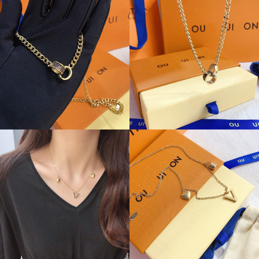 

Designer Jewelry Necklaces Delicate Design Pendant Necklace 18k Gold Plated Classic High Sense Popular Brand Selected Fashion Gifts For Women Couple Friends