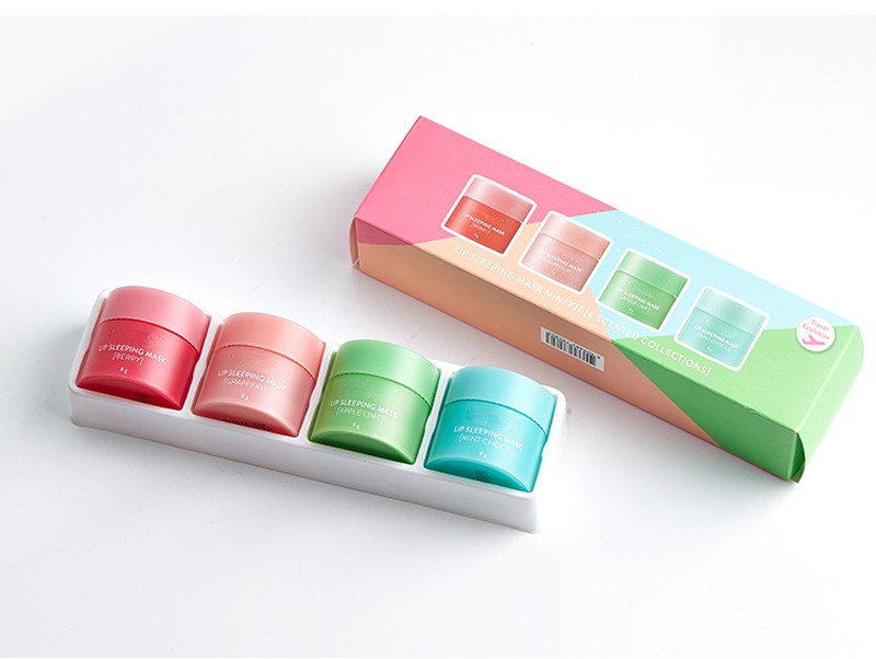 

Lip Balm Lip Sleeping Mask 4pcs/set Scented Nutritious Moisturizing Lips Cares Cream