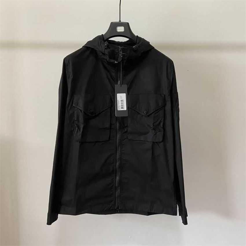 

Spring Men's Jackets and Autumn Hooded Cp Jacket Multi Pocket Lens Decoration Cotton Material Casual Zipper Thin Uk Fashion 2023 Yurz, Black