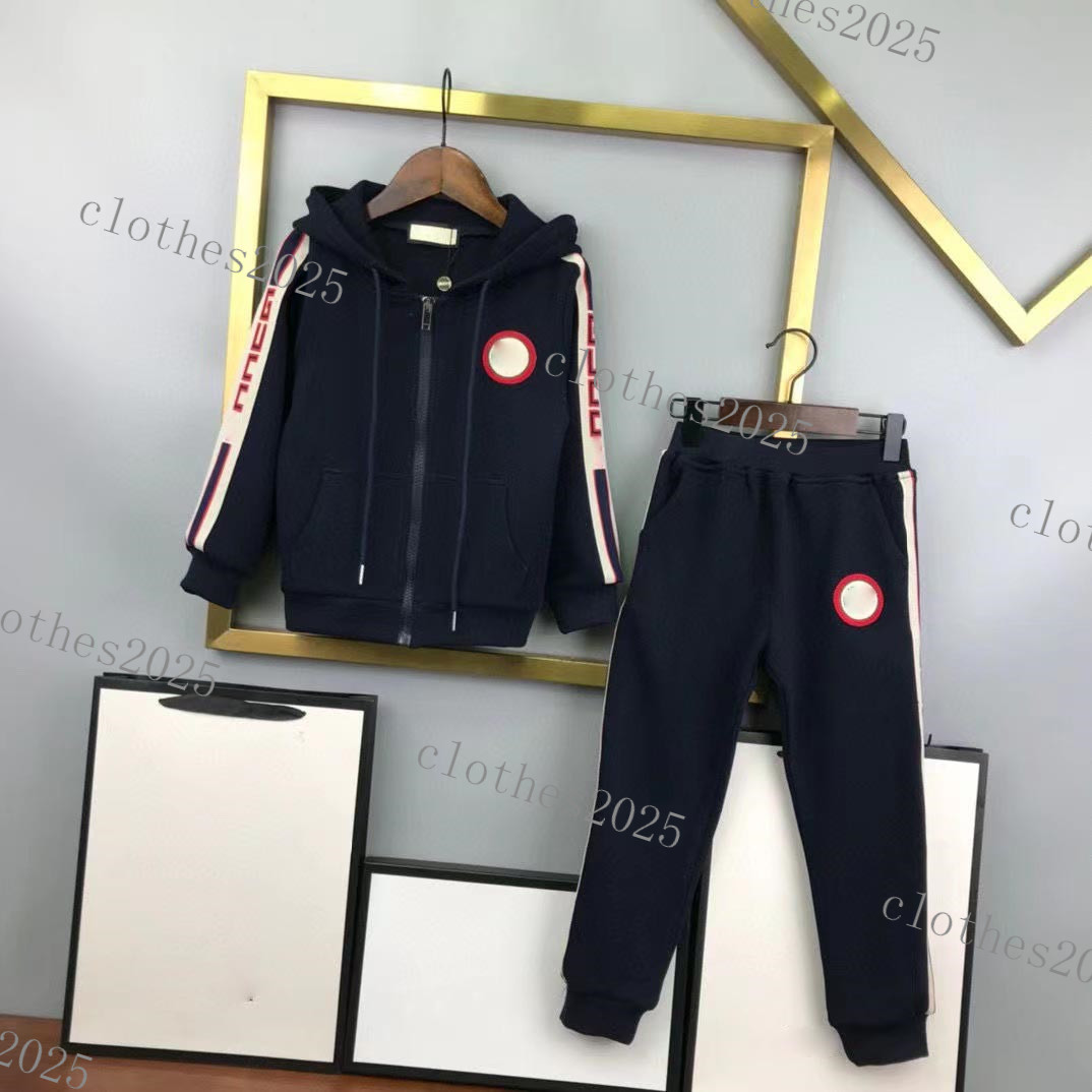 

Designer Tracksuit Childrens Clothing Hoodies Sets Pullover Pants 2 Pieces Brand Solid Printed with Letters Sports Velvet Style Kids Girls Leisure running, 1#