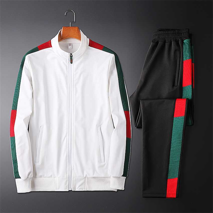 

Branded tracksuits 2020 New Spring Autumn Men's Pullover Hooded Tracksuits Drawstring Casual 2-piece Sets Printing Long-Sleeved Fashion Sportswear, 387 white