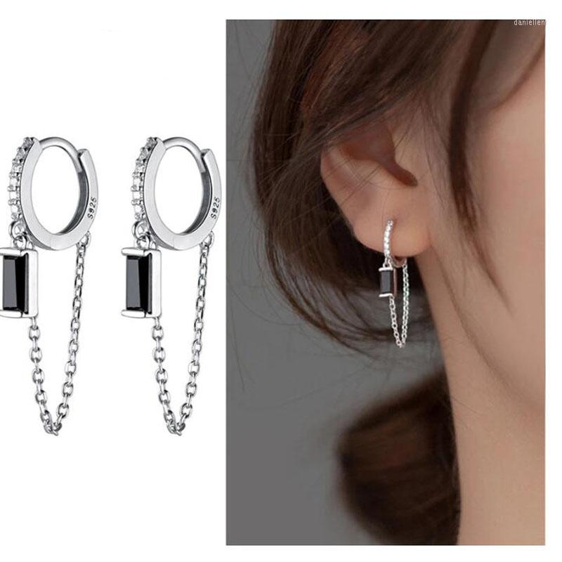 

Hoop Earrings 925 Silver Jewelry Chain Tassel For Women Original Design Femme High Quality Fashion Accessories 2022