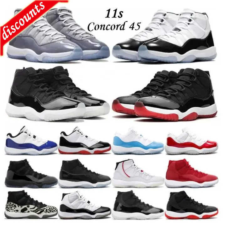

TOP 2023 Jumpman 11 Men Basketball Shoes 11s Women 25th Anniversary WMNS Concord 45 Space Jam Cap and Gown Legend Blue sport