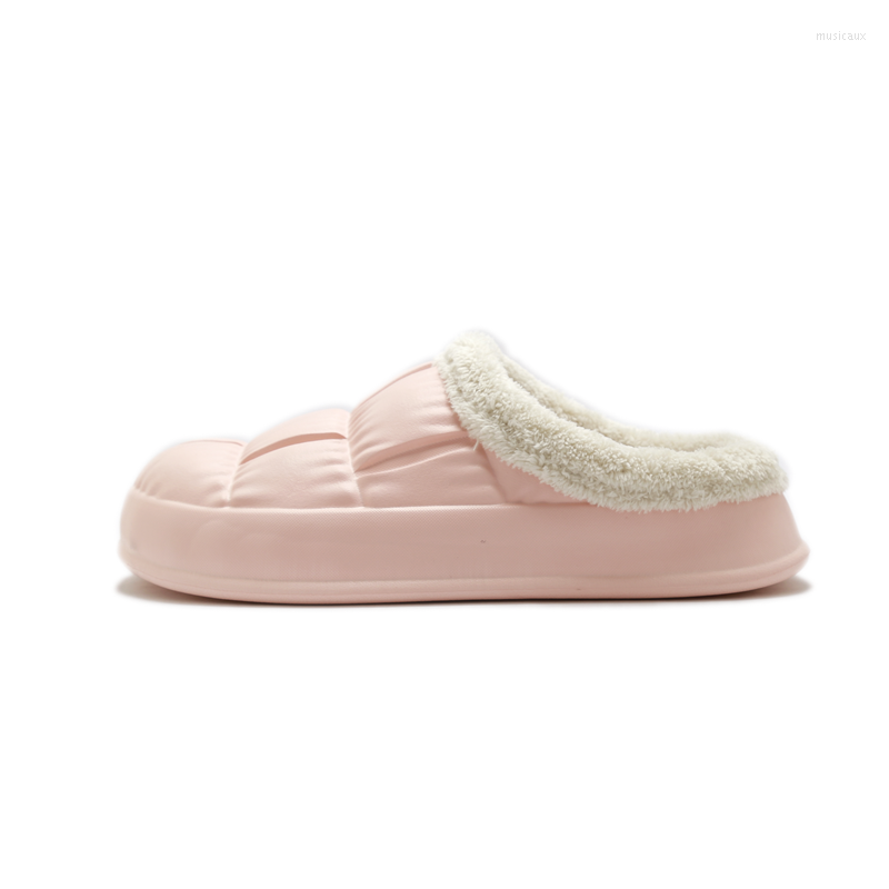 

Slippers Winter Home For Women Classic Thick Platform Shoes Warm Plush Indoor Washable, Black