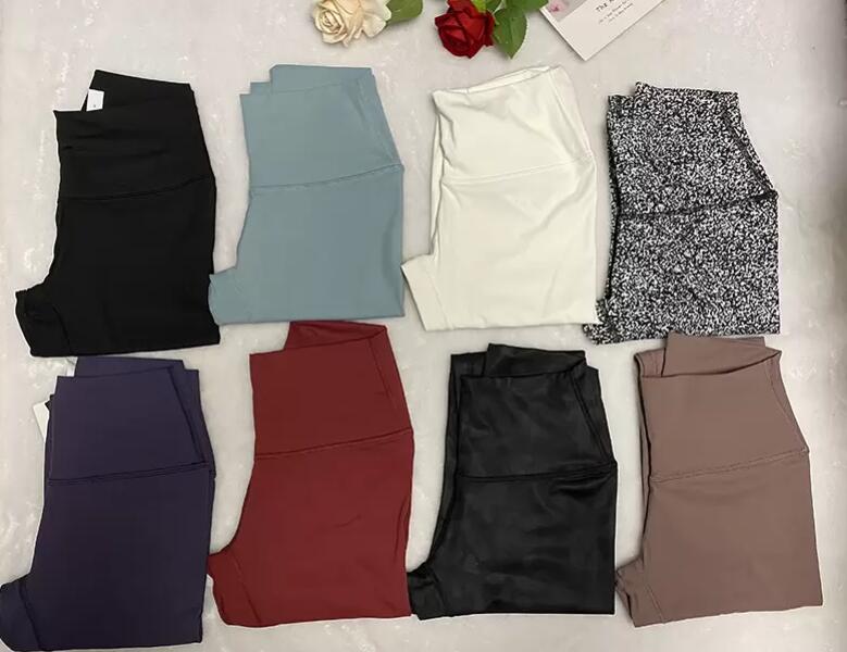 

lululemens Naked High Waist Tight Fitness yoga pants Elastic Energy Tight Gym Wear Workout Leggings Sports Gym, Mix order(please mark the color)