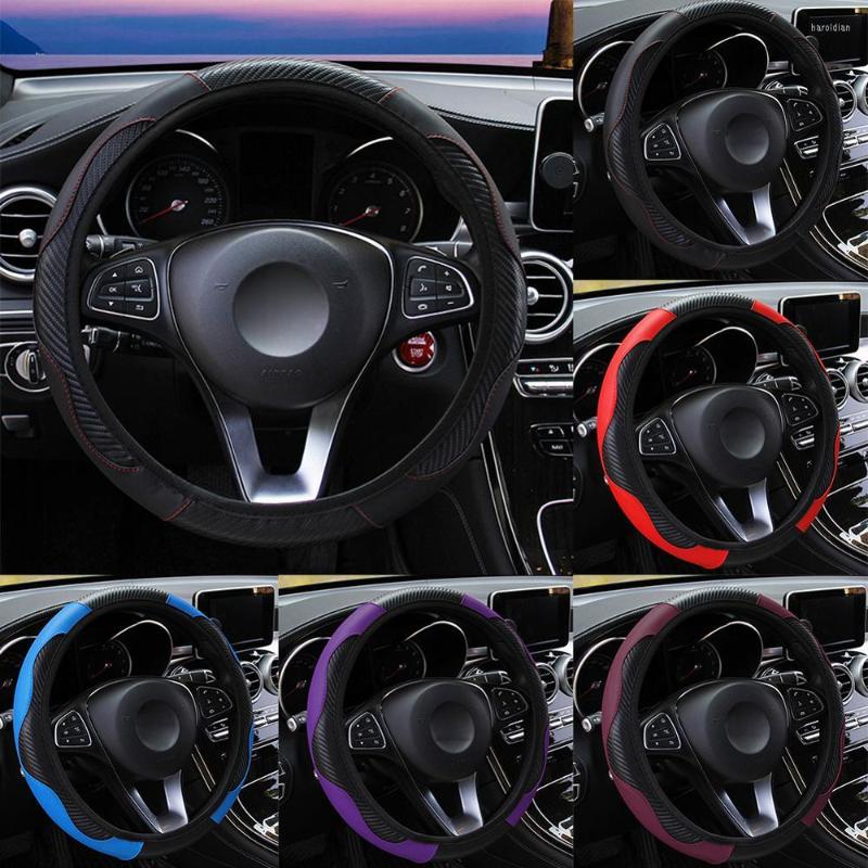 

Steering Wheel Covers Universal Auto Car Cover Anti-Slip Faux Leather Fit 38cm Steer Interior Decoration