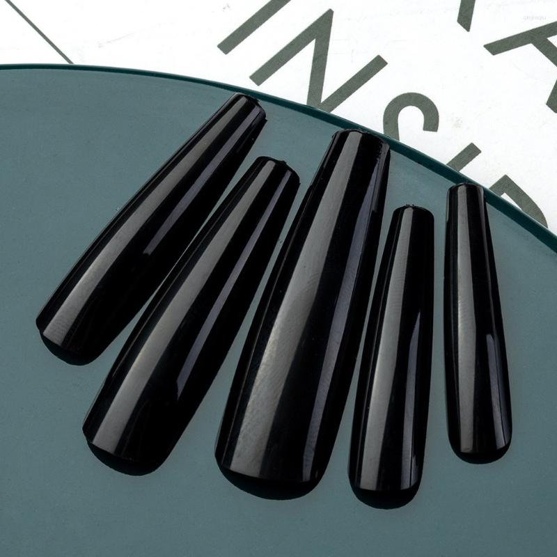 

False Nails 24Tips/set In Stock Glossy XXL Full Cover Super Long Ballerina Press On Acrylic Removable Nail Art Tips, Cblj-opp012