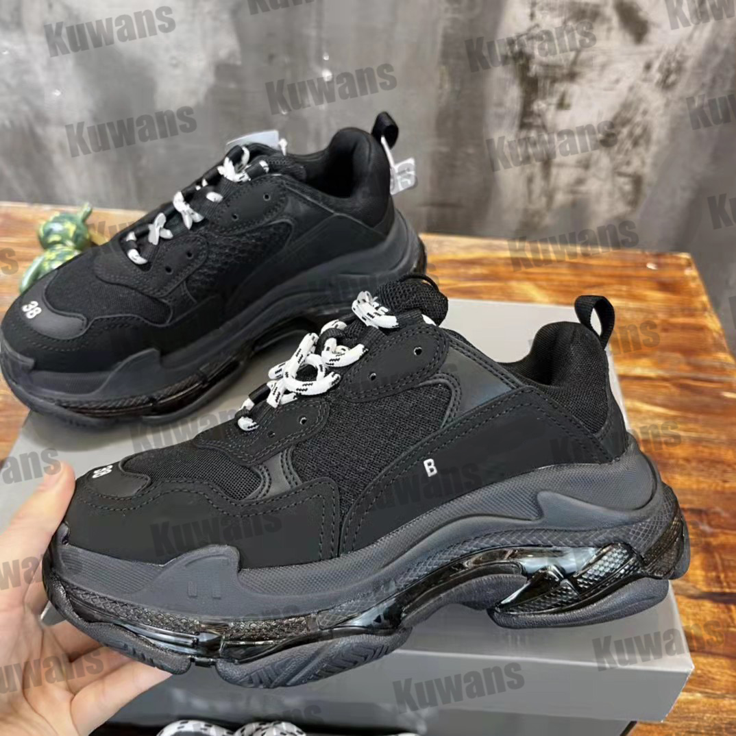 

Triple s Track 3.0 Designer Sneakers Shoes Casual Clear Sole B Luxury Men Women Double Foam Mesh Sneaker 1 2.0 Runners Platform Trainers Size 36-45, Shoebox
