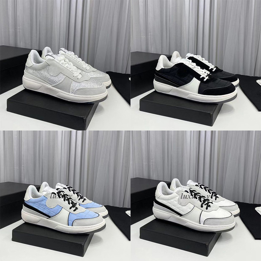 

Designer Casual Shoes Men Women Calfskin Sneakers Fabric Suede Leather Platform Reflective Trainers Rhinestone Skateboard Shoe Size 35-40, Color 4