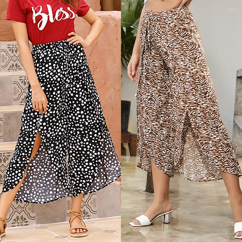 

Women' Pants Women' Casual Retro Print Bohemian Wide Leg High Waist Legs Trousers Beach Holiday, Black