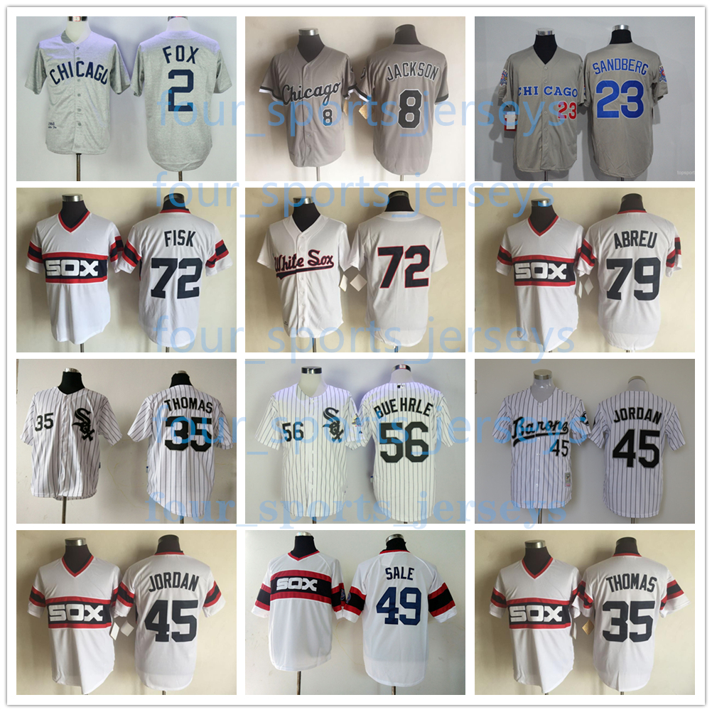 

Retro baseball Jerseys Nellie Fox Jackson Luis Aparicio Sanberc Frank Thomas Chris Sale Mark Buehrle Carlton Fisk Jose Abreu Men Size S--6XL, Picture