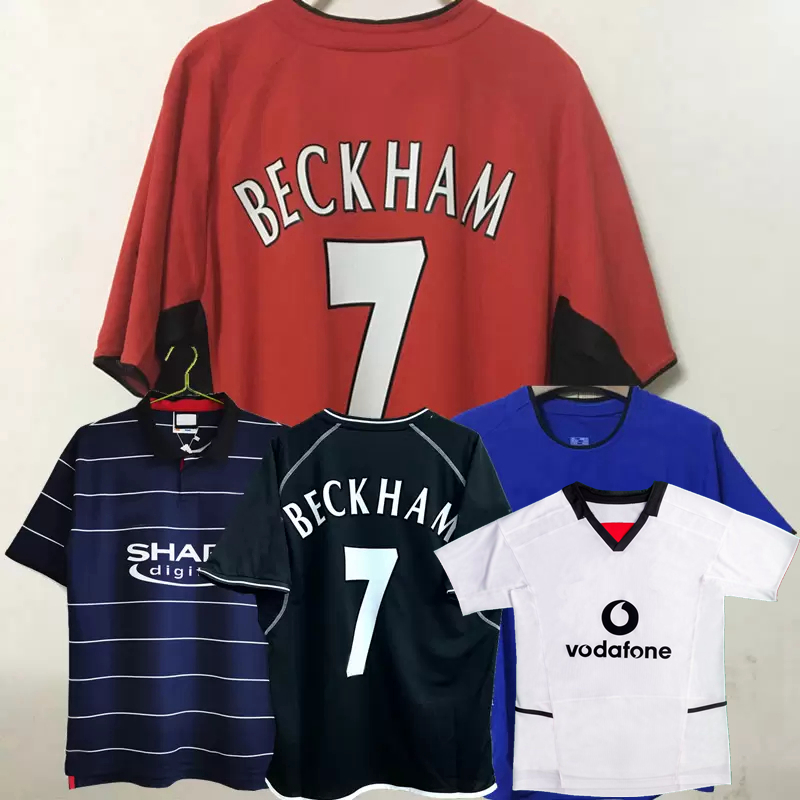 

Retro classic soccer jerseys Manchester 2000 2001 2002 2003 2004 SCHOLES V.NISTELROOY GIGGS BECKHAM FORLAN COLE BUTT 00 01 02 03 04 united football shirt, 2002 away