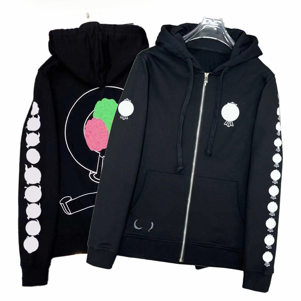 Designer Chrome Mens Sweats à capuche à capuche Sweats Sweats Sweats Hoody Full Zip Sweat à capuche Cheste à manches longues Hiver Mooter Loose M