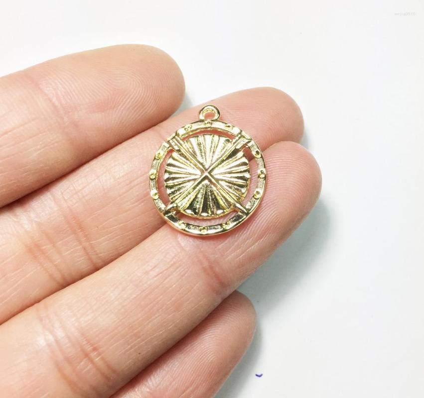 

Charms Eruifa 20pcs 17mm Nice Coin Gold/Silver Plated Zinc Alloy Pendant Jewelry DIY Necklace 2 Colors