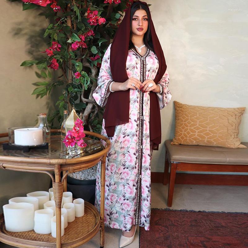 

Ethnic Clothing Luxury Abaya Dubai Turkey Muslim Dress Women Moroccan Caftan Elegant Lady Arabia Jelaba 2022 Eid Mubarak Djellaba Femme