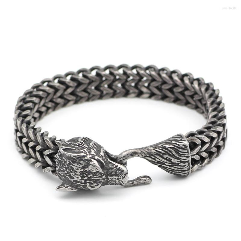 

Bangle Men's Stainless Steel Norse Viking Amulet Odin's Wolf Necklace