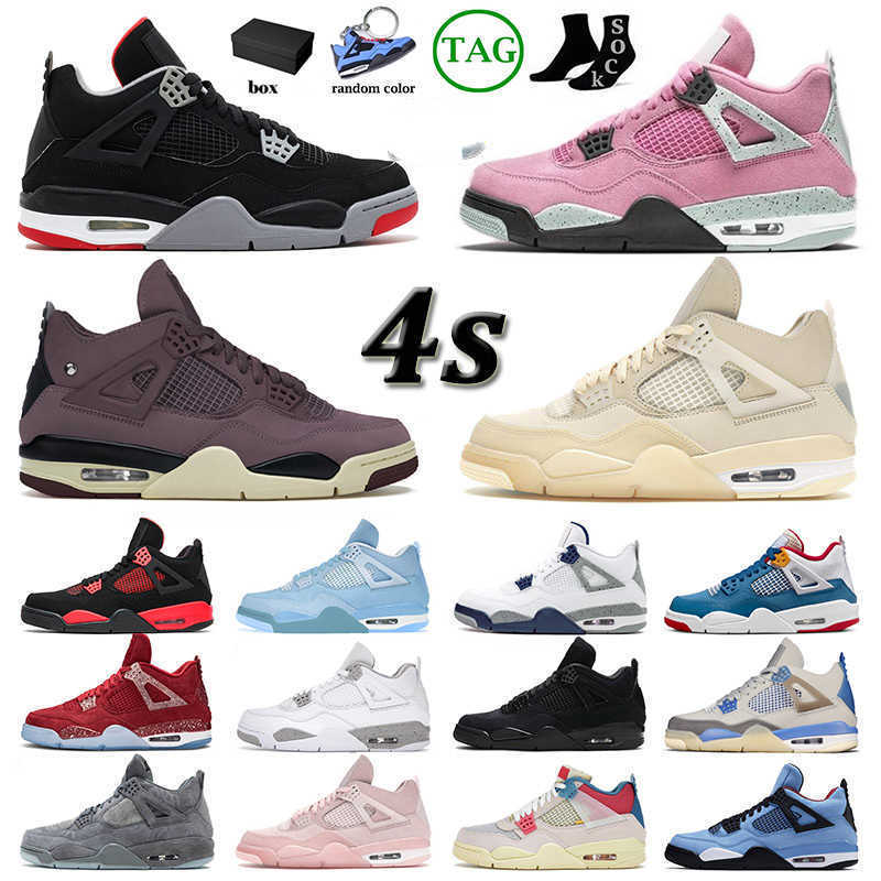 

Ore Violet 4 Jorden4s Mens Womens Basketball Shoes Jumpman Jorda 4 Airness Jorden 4s Midnight Navy Cactus Jack IV Retro Black Cat Pink With Big Size Sneakers, 36-47 new black cat