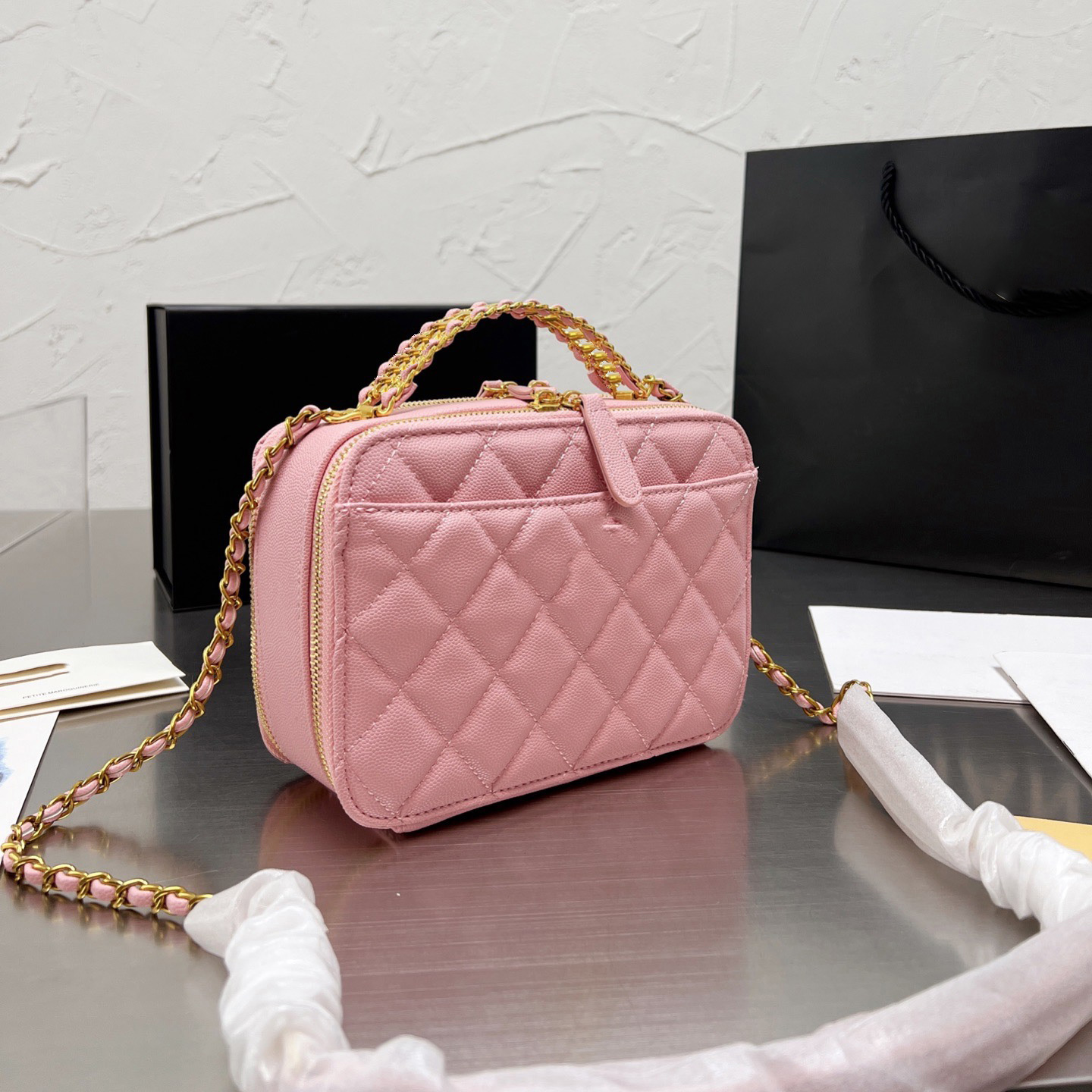 

CC Bag Bags Women Camera Bag Classic Ball-bag Young Flapbag Girl Chainbag Woman Handbags Leather Handbag Female Totes Brand Store Quality Lady Luxury Designer X, Pink