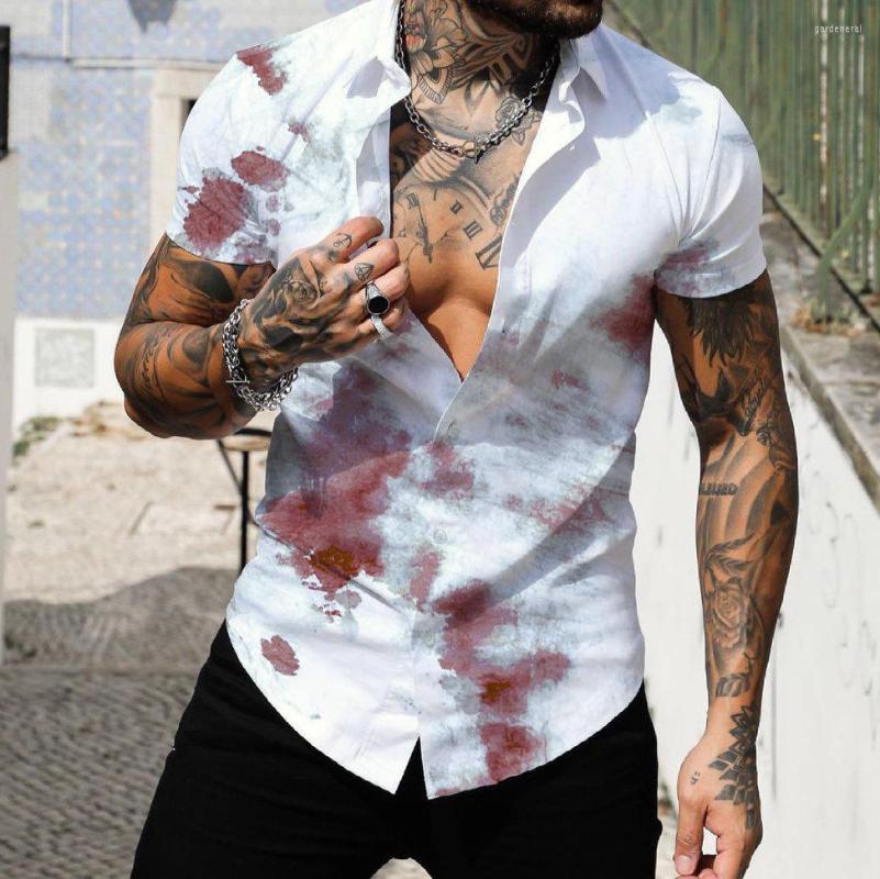 

Men' Casual Shirts 2022 Summer Men' Short Sleeve 3D Printing Fashion Oversized T-Shirts Hawaii Beach Men, 39