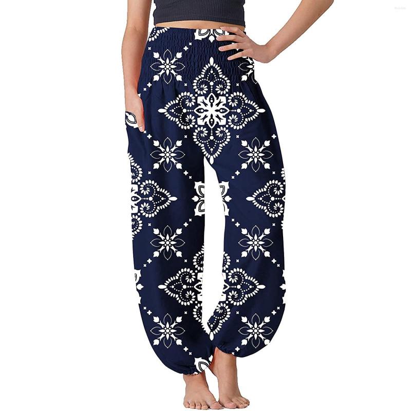 

Active Pants Bare Spandex Yoga With Pockets Pajama Loose Boho Comfy Girls Size 8 Drawstring, Blue