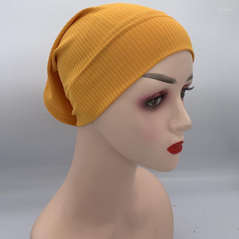

Ethnic Clothing Ribbled Under Scarf Cap For Women Cross Forehead Headscarf Bonnets Muslim Inner Hijabs Female Hijab Caps Turbante Mujer