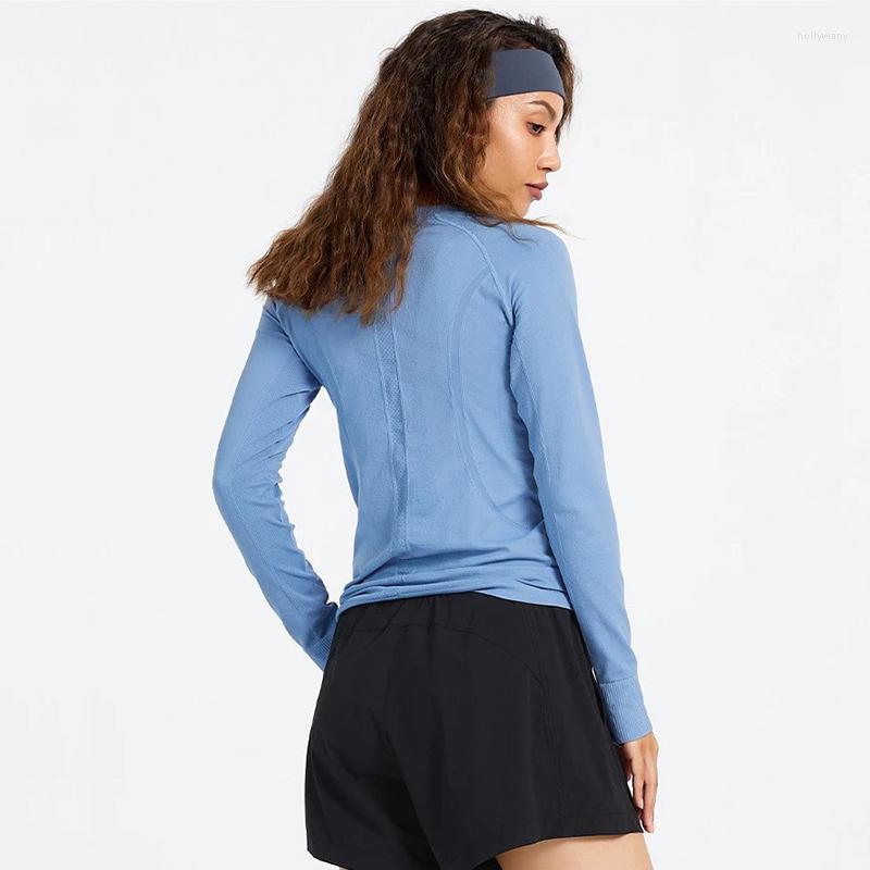 

Active Shirts NWT Swiftly Tech Shirt Women's Long Sleeve T-shirts Yoga Sports Mesh Top Wear Ladies Gym Workout Clothing Pilates, Lake green