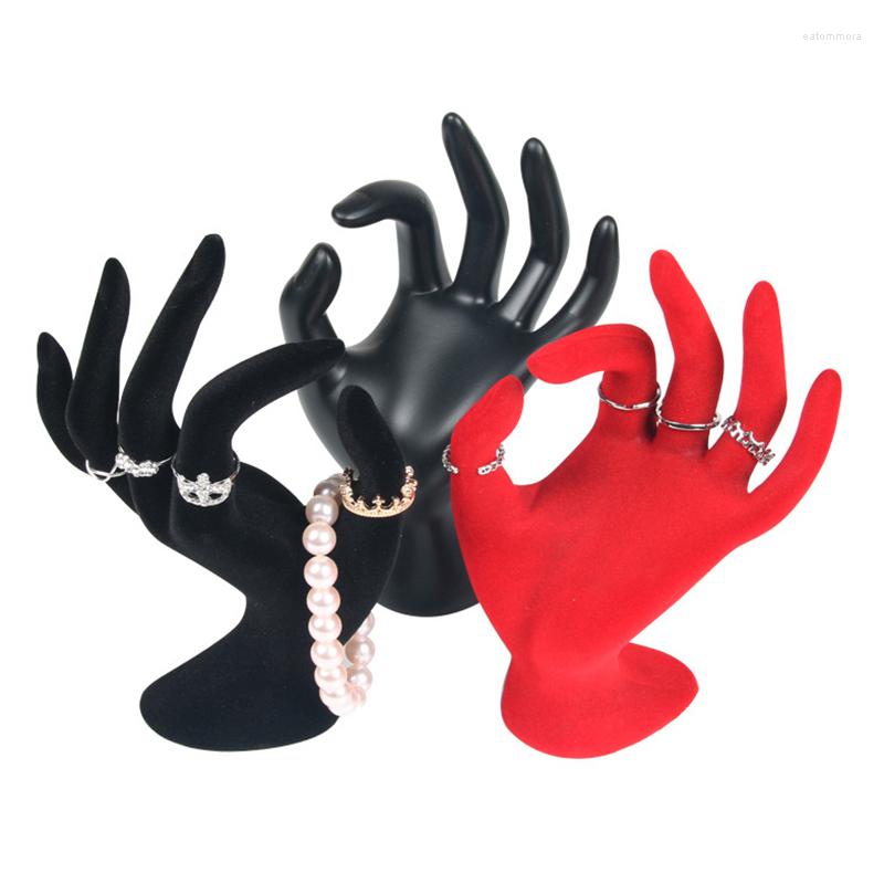 

Jewelry Pouches Polyresin Hand Form Display Bracelet Ring Stand Holder Elegant XIN-