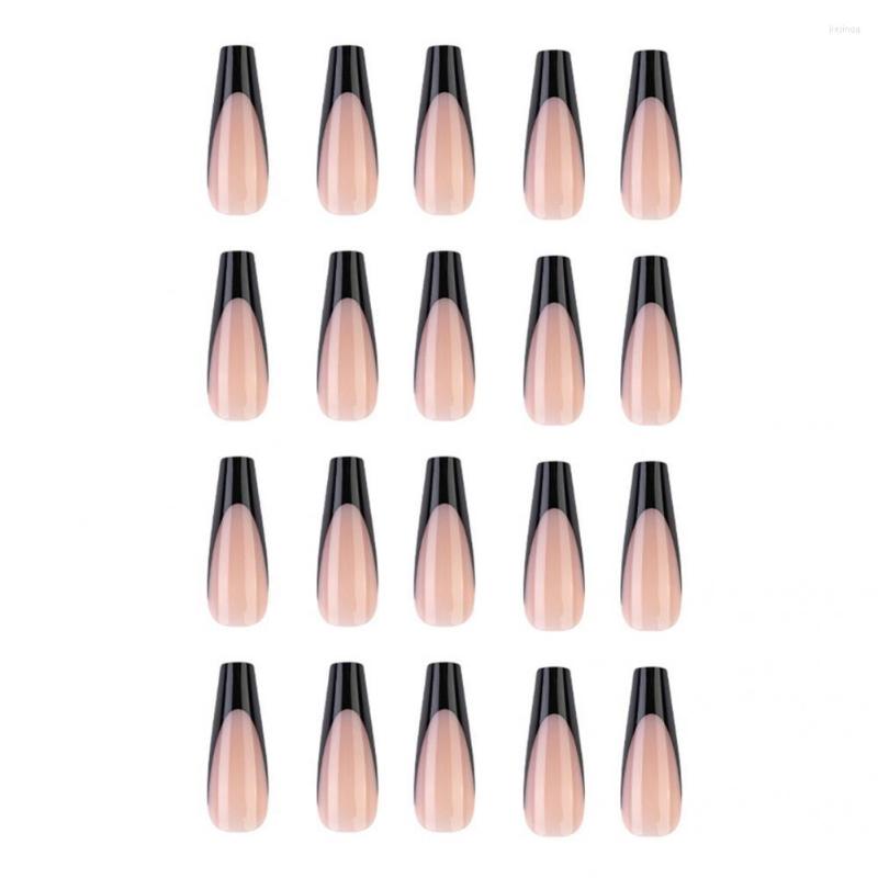 

False Nails Full Cover French Press On Tips Coffin Acrylic Ballerina 20pcs Faux Ongle Fingernails Reusable Wear, White