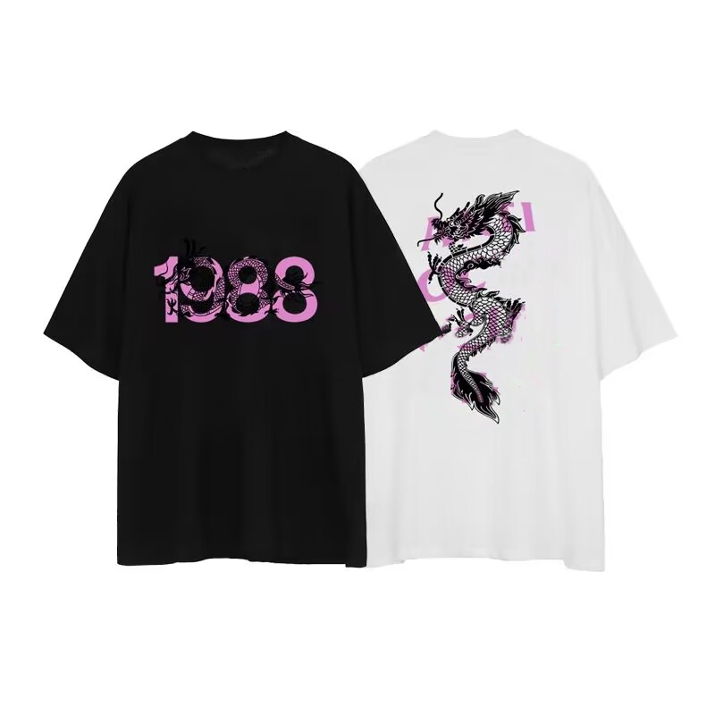

mens t shirts women designer tshirts cherry blossom butterfly t shirt clothes t-shirt viper graphic tee loose couple t-shirt Skin friendly and breathable shirt A4, Style no. 11