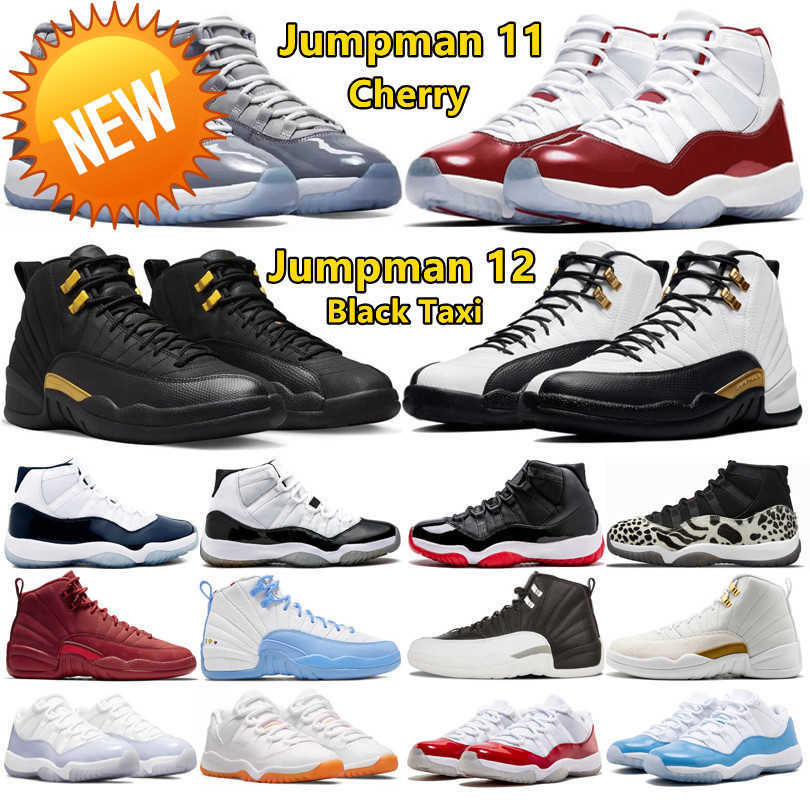 

NEW Jumpman 11 12 Mens Basketball Shoes Cherry Cool Grey UNC Legend Blue Bred Black Taxi Michigan Playoffs Gym Red Game Royal, Color#19
