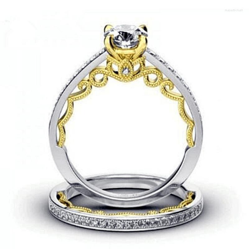 

Wedding Rings 925 Sterling Silver Cubic Zirconia Couple Simple Fashion High Quality Engagement Jewelry Gift